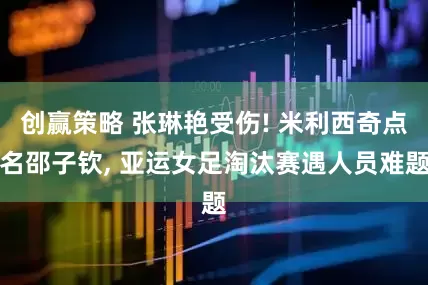 创赢策略 张琳艳受伤! 米利西奇点名邵子钦, 亚运女足淘汰赛遇人员难题
